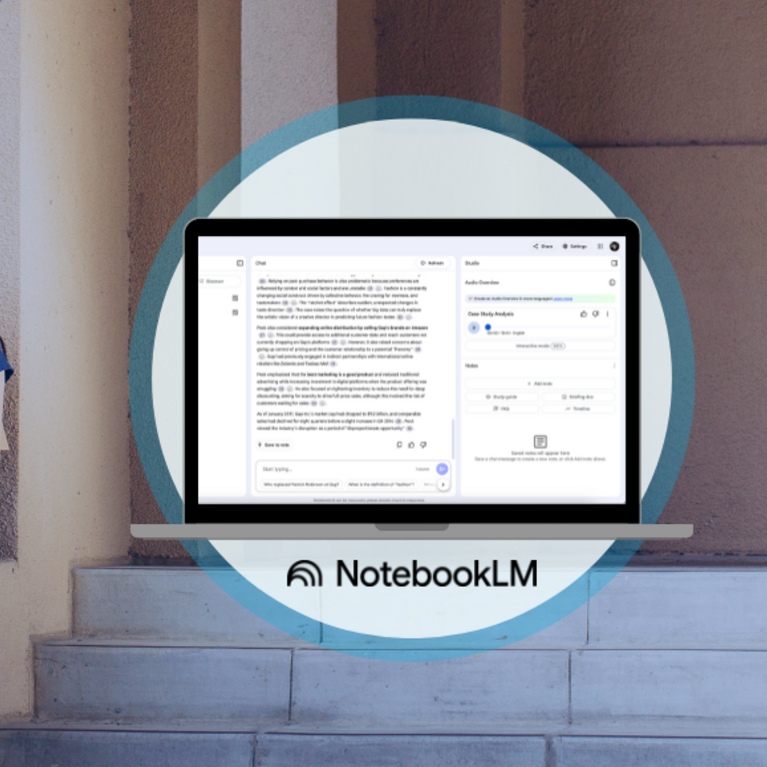 Student using NotebookLM