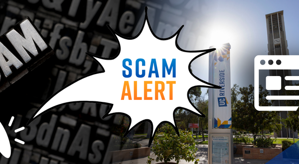 Decorative. Banner text reads: Scam Alert.