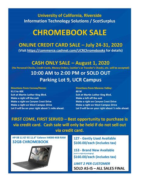 Chromebook Sale Flyer 2020