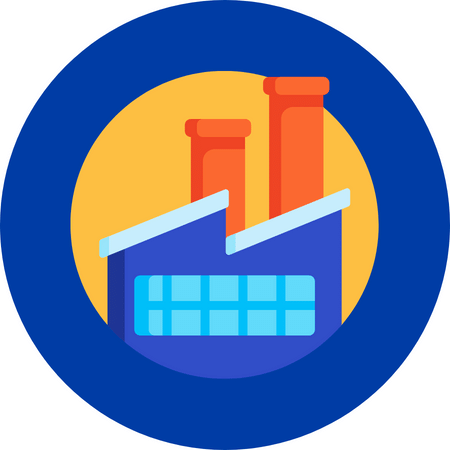 An icon of a manufacturing factory