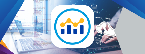 data symbols atop a bar graph