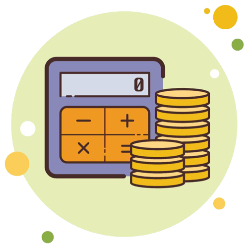finance - cartoon calculator