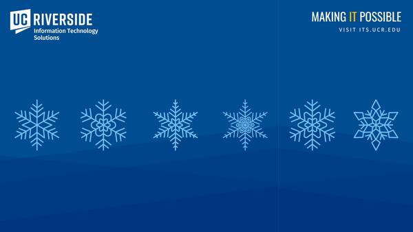 snowflakes over blue background