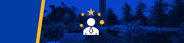 An outline of an employee with stars above the,.