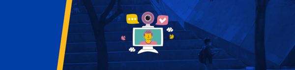 various animated icons representing digital culture