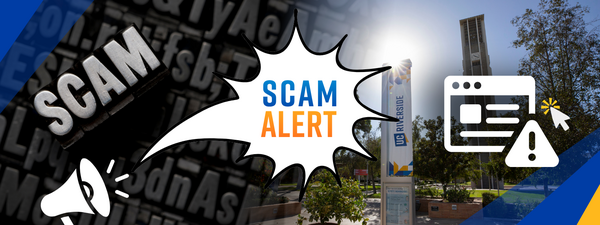 Decorative. Banner text reads: Scam Alert.