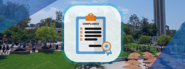 Clipboard with compliance checklist and a ribbon at the bottom