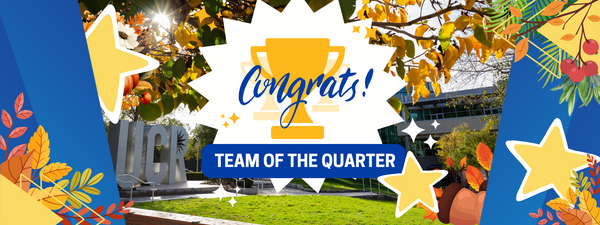 Banner text: Congrats! Team of the Quarter