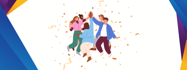 Group of Team Members Celebrating