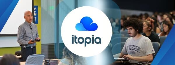 itopia logo with cloud icon above it