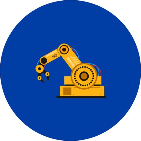 icon of automated factory machine for manufacturing