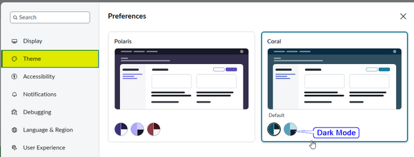 ServiceNow Coral theme