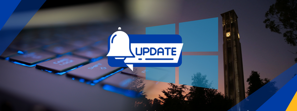 Decorative. Bell icon with banner text "Update."