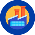 An icon of a manufacturing factory