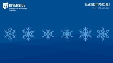 snowflakes over blue background