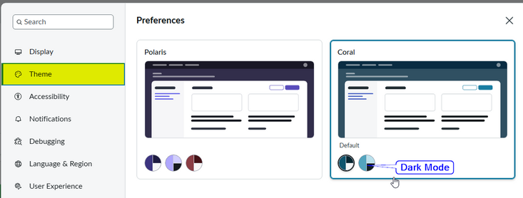 ServiceNow Coral theme